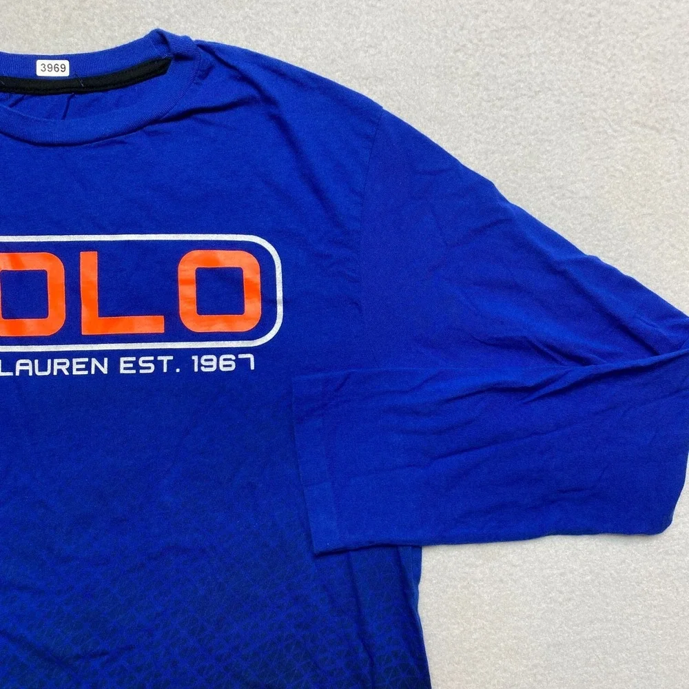 Polo Ralph Lauren Shirt Boys XL Blue Long Sleeve Tee Pullover Big